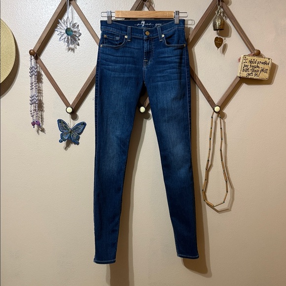 7 For All Mankind Denim - 7 For All Mankind Dark Blue Denim Jeans